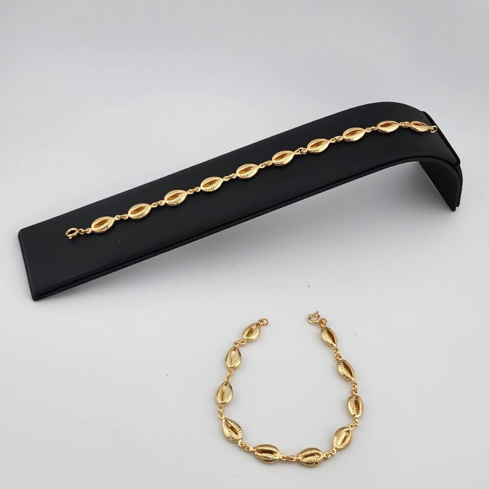 Brand New Brazilian 18k Gold Filled Cowrie Shell Bracelet - Picture 7 of 9